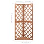 Enrejado de esquina madera maciza de abeto 50x50x145 cm de vidaXL, Pérgolas, arcos y enrejados de jardín - Ref: Foro24-316407...