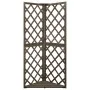 Enrejado de esquina madera maciza de abeto gris 50x50x145 cm de vidaXL, Pérgolas, arcos y enrejados de jardín - Ref: Foro24-3...
