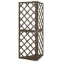 Enrejado de esquina madera maciza de abeto gris 50x50x145 cm de vidaXL, Pérgolas, arcos y enrejados de jardín - Ref: Foro24-3...