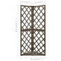 Enrejado de esquina madera maciza de abeto gris 50x50x145 cm de vidaXL, Pérgolas, arcos y enrejados de jardín - Ref: Foro24-3...