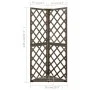 Enrejado de esquina madera maciza de abeto gris 50x50x145 cm de vidaXL, Pérgolas, arcos y enrejados de jardín - Ref: Foro24-3...