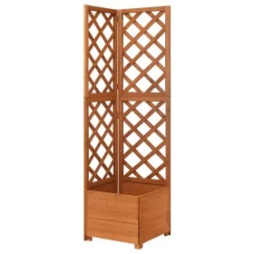 Jardinera de enrejado de esquina madera abeto 40x40x150 cm de vidaXL, Maceteros y jardineras - Ref: Foro24-316411, Precio: 77...