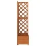 Jardinera de enrejado de esquina madera abeto 40x40x150 cm de vidaXL, Maceteros y jardineras - Ref: Foro24-316411, Precio: 77...