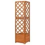 Jardinera de enrejado de esquina madera abeto 40x40x150 cm de vidaXL, Maceteros y jardineras - Ref: Foro24-316411, Precio: 77...