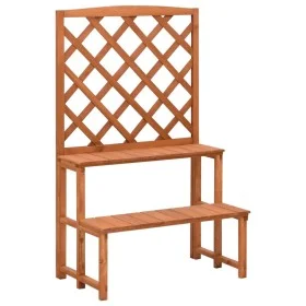 Soporte de plantas y enrejado madera de abeto 70x42x115 cm de vidaXL, Soportes para macetas - Ref: Foro24-316413, Precio: 58,...
