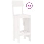 Mesa y taburetes altos jardín 9 pzas madera maciza pino blanco en Conjuntos de jardín | Comprar online en Foru.es
