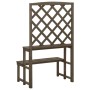 Soporte de plantas y enrejado madera de abeto gris 70x42x115 cm de vidaXL, Soportes para macetas - Ref: Foro24-316414, Precio...