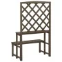 Soporte de plantas y enrejado madera de abeto gris 70x42x115 cm de vidaXL, Soportes para macetas - Ref: Foro24-316414, Precio...