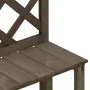 Soporte de plantas y enrejado madera de abeto gris 70x42x115 cm de vidaXL, Soportes para macetas - Ref: Foro24-316414, Precio...
