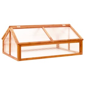 Invernadero de madera de abeto marrón 114x80x50 cm de vidaXL, Invernaderos - Ref: Foro24-316415, Precio: 111,84 €, Descuento: %