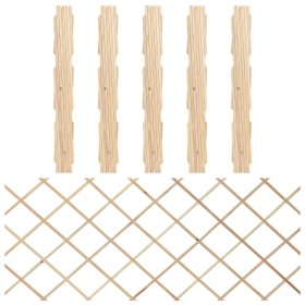Vallas enrejado 5 uds madera maciza de abeto 180x80 cm de vidaXL, Paneles de vallas - Ref: Foro24-316422, Precio: 43,05 €, De...