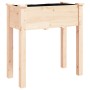 Jardinera con forro y ruedas madera maciza de abeto 71x37x80 cm en Macetas y jardineras | Comprar online en Foru.es