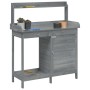 Mesa para macetas y armario madera abeto gris 110,5x45x124,5 cm en Soportes para macetas | Comprar online en Foru.es