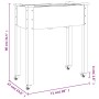 Jardinera con forro y ruedas madera de abeto marrón 71x37x80 cm en Macetas y jardineras | Comprar online en Foru.es