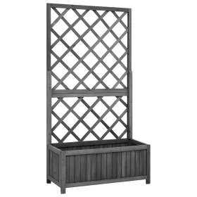 Jardinera enrejada de jardín madera de abeto negro 70x30x135cm by vidaXL, Pots and planters - Ref: Foro24-316427, Price: 78,2...