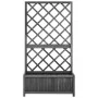 Jardinera enrejada de jardín madera de abeto negro 70x30x135cm by vidaXL, Pots and planters - Ref: Foro24-316427, Price: 78,2...