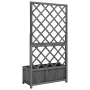 Jardinera enrejada de jardín madera de abeto negro 70x30x135cm by vidaXL, Pots and planters - Ref: Foro24-316427, Price: 78,2...