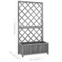 Jardinera enrejada de jardín madera de abeto negro 70x30x135cm by vidaXL, Pots and planters - Ref: Foro24-316427, Price: 78,2...