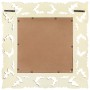 Espejo tallado a mano madera maciza de mango blanco 50x50 cm de vidaXL, Espejos - Ref: Foro24-321641, Precio: 34,63 €, Descue...