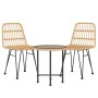 Juego de comedor de jardín 3 piezas ratán sintético en Conjuntos de jardín | Comprar online en Foru.es