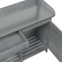 Mesa para macetas y armario madera abeto gris 110,5x45x124,5 cm en Soportes para macetas | Comprar online en Foru.es