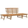 Banco de jardín 2 en 1 190 cm madera maciza acacia de vidaXL, Bancos de jardín - Ref: Foro24-316471, Precio: 169,44 €, Descue...