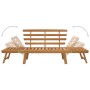 Banco de jardín 2 en 1 190 cm madera maciza acacia de vidaXL, Bancos de jardín - Ref: Foro24-316471, Precio: 169,44 €, Descue...
