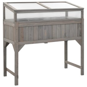 Jardinera elevada con invernadero 110x54x120 cm abeto de vidaXL, Maceteros y jardineras - Ref: Foro24-316472, Precio: 155,32 ...