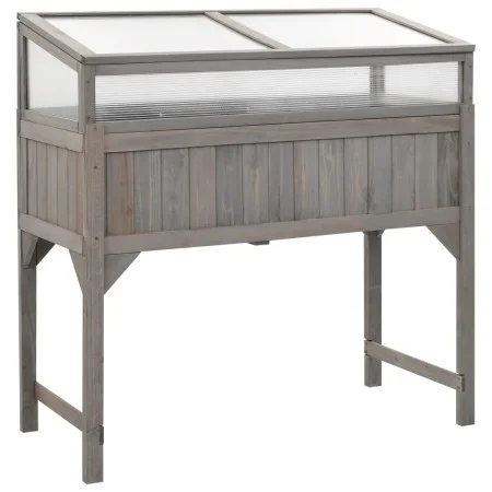 Jardinera elevada con invernadero 110x54x120 cm abeto de vidaXL, Maceteros y jardineras - Ref: Foro24-316472, Precio: 184,75 ...