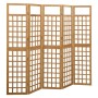 Biombo/Enrejado de 5 paneles madera maciza abeto 201,5x180 cm de vidaXL, Divisores de ambientes - Ref: Foro24-316480, Precio:...