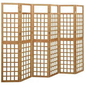 Biombo/Enrejado de 6 paneles madera de abeto 242,5x180 cm de vidaXL, Divisores de ambientes - Ref: Foro24-316481, Precio: 176...