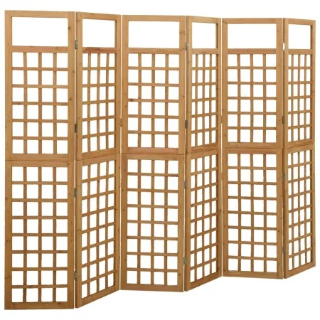 Biombo/Enrejado de 6 paneles madera de abeto 242,5x180 cm de vidaXL, Divisores de ambientes - Ref: Foro24-316481, Precio: 176...