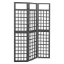 Biombo/Enrejado de 3 paneles madera de abeto negro 121x180 cm de vidaXL, Divisores de ambientes - Ref: Foro24-316482, Precio:...