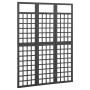 Biombo/Enrejado de 3 paneles madera de abeto negro 121x180 cm de vidaXL, Divisores de ambientes - Ref: Foro24-316482, Precio:...