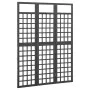 Biombo/Enrejado de 3 paneles madera de abeto negro 121x180 cm de vidaXL, Divisores de ambientes - Ref: Foro24-316482, Precio:...
