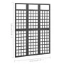 Biombo/Enrejado de 3 paneles madera de abeto negro 121x180 cm de vidaXL, Divisores de ambientes - Ref: Foro24-316482, Precio:...