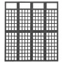 Biombo/Enrejado de 4 paneles madera de abeto negro 161x180 cm de vidaXL, Divisores de ambientes - Ref: Foro24-316483, Precio:...