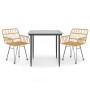 Juego de comedor de jardín 3 piezas ratán sintético en Conjuntos de jardín | Comprar online en Foru.es