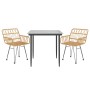 Juego de comedor de jardín 3 piezas ratán sintético en Conjuntos de jardín | Comprar online en Foru.es