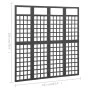 Biombo/Enrejado de 4 paneles madera de abeto negro 161x180 cm de vidaXL, Divisores de ambientes - Ref: Foro24-316483, Precio:...