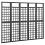 Biombo/Enrejado de 5 paneles madera de abeto negro 201,5x180 cm de vidaXL, Divisores de ambientes - Ref: Foro24-316484, Preci...