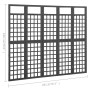 Biombo/Enrejado de 5 paneles madera de abeto negro 201,5x180 cm de vidaXL, Divisores de ambientes - Ref: Foro24-316484, Preci...