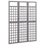 Biombo/Enrejado de 3 paneles madera de abeto gris 121x180 cm de vidaXL, Divisores de ambientes - Ref: Foro24-316486, Precio: ...