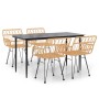 Juego de comedor de jardín 5 piezas ratán sintético en Conjuntos de jardín | Comprar online en Foru.es