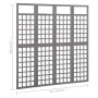 Biombo/Enrejado de 4 paneles madera de abeto gris 161x180 cm de vidaXL, Divisores de ambientes - Ref: Foro24-316487, Precio: ...