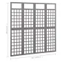 Biombo/Enrejado de 4 paneles madera de abeto gris 161x180 cm de vidaXL, Divisores de ambientes - Ref: Foro24-316487, Precio: ...