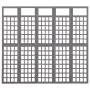 Biombo/Enrejado de 5 paneles madera de abeto gris 201,5x180 cm de vidaXL, Divisores de ambientes - Ref: Foro24-316488, Precio...
