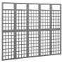 Biombo/Enrejado de 5 paneles madera de abeto gris 201,5x180 cm de vidaXL, Divisores de ambientes - Ref: Foro24-316488, Precio...