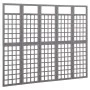 Biombo/Enrejado de 5 paneles madera de abeto gris 201,5x180 cm de vidaXL, Divisores de ambientes - Ref: Foro24-316488, Precio...