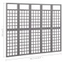 Biombo/Enrejado de 5 paneles madera de abeto gris 201,5x180 cm de vidaXL, Divisores de ambientes - Ref: Foro24-316488, Precio...